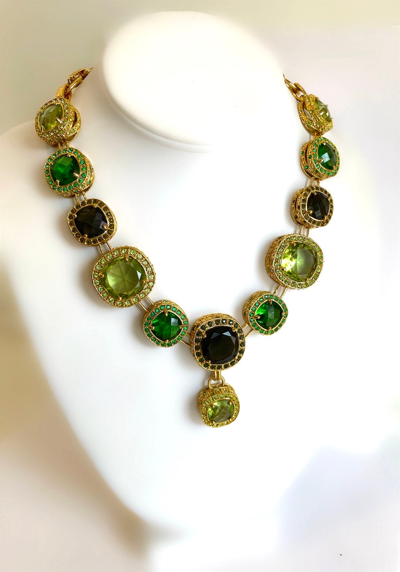 Emerald and peridot necklace Clearance