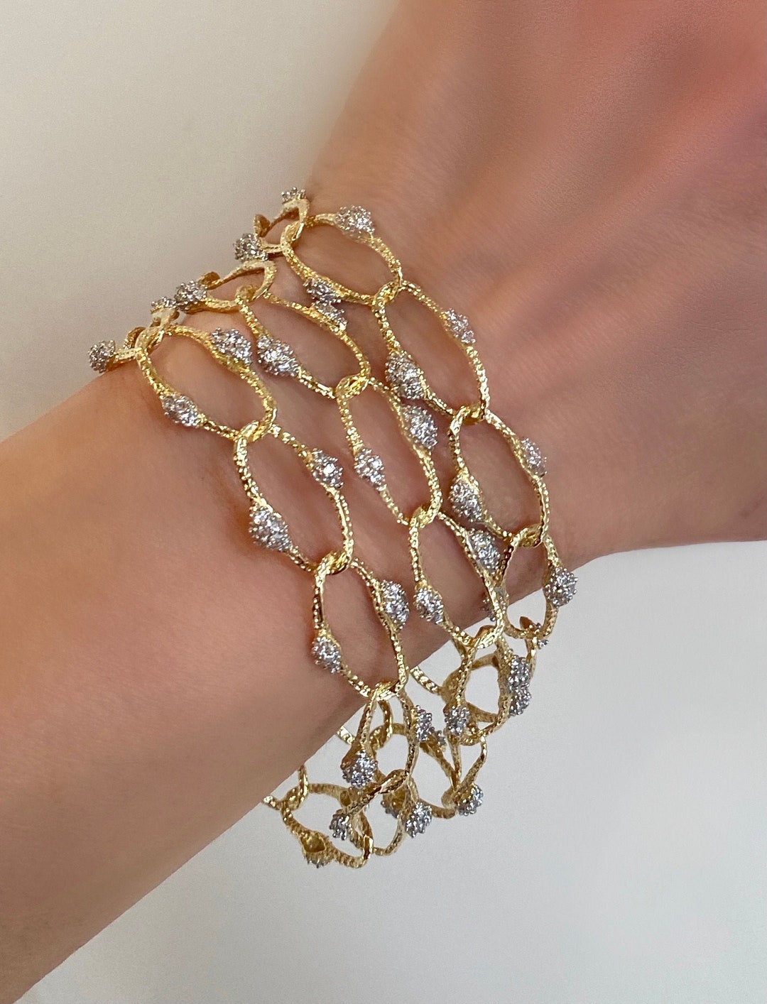 Kit Two Tone Pave Bracelet main image 1