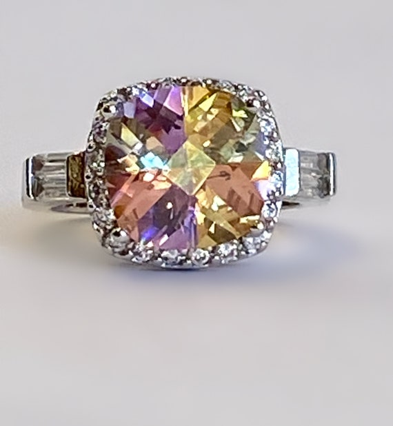 Silver Multi Color Tourmaline Multi Colored Gemsto