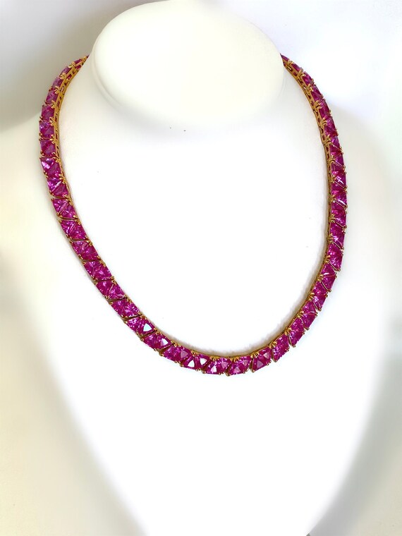 Gold Vermeil Ruby Pink Stone Estate 