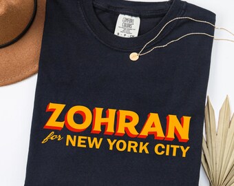 Camiseta Comfort Colors Zohran para Nova York, Camiseta Zohran NYC, Camiseta de Campanha Progressista, Camiseta Eleitoral Poder Comunitário