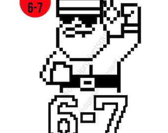 Folha de colorir de Natal 6-7, meme engraçado de seis e sete, atividade de Natal 6-7 para crianças