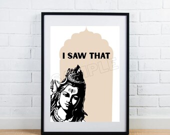 Hindu God Wall Print  |  A4  |  Colour