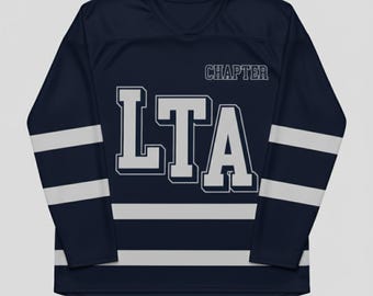 Polyester lättviktig Lambda Theta Alpha sublimerad anpassad hockeytröja