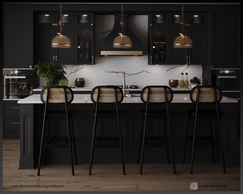 Custom Kitchen Interior Design, 3D Rendering Service (digital) - Etsy