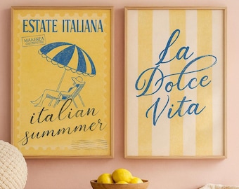 La Dolce Vita Italy Print, Italian Summer, Coast Wall Art (Digital Download)