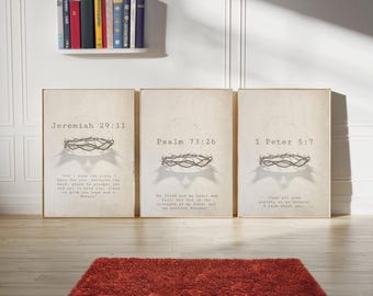 Inspirational Bible Verse Print Set of 3: Psalm, Jeremiah (Digital Download)