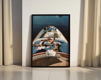 Luxury Yacht Poster | Old Money Fashion Print (Digital Download)