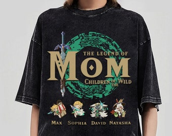 Personalized The Legend Of Mom Shirt, Zelda Mom Shirt, Custom Zelda Shirt, Breath Of The Wild Shirt, Tears Of The Kingdom, Gamer Shirt