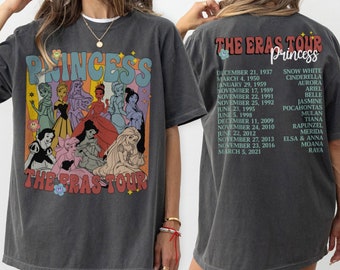 Princess Eras Tour TShirt, Disney Princess Tour Tee, Disney Princess Characters Shirt, Disney Girl Trip Shirt,Disneyland Shirt