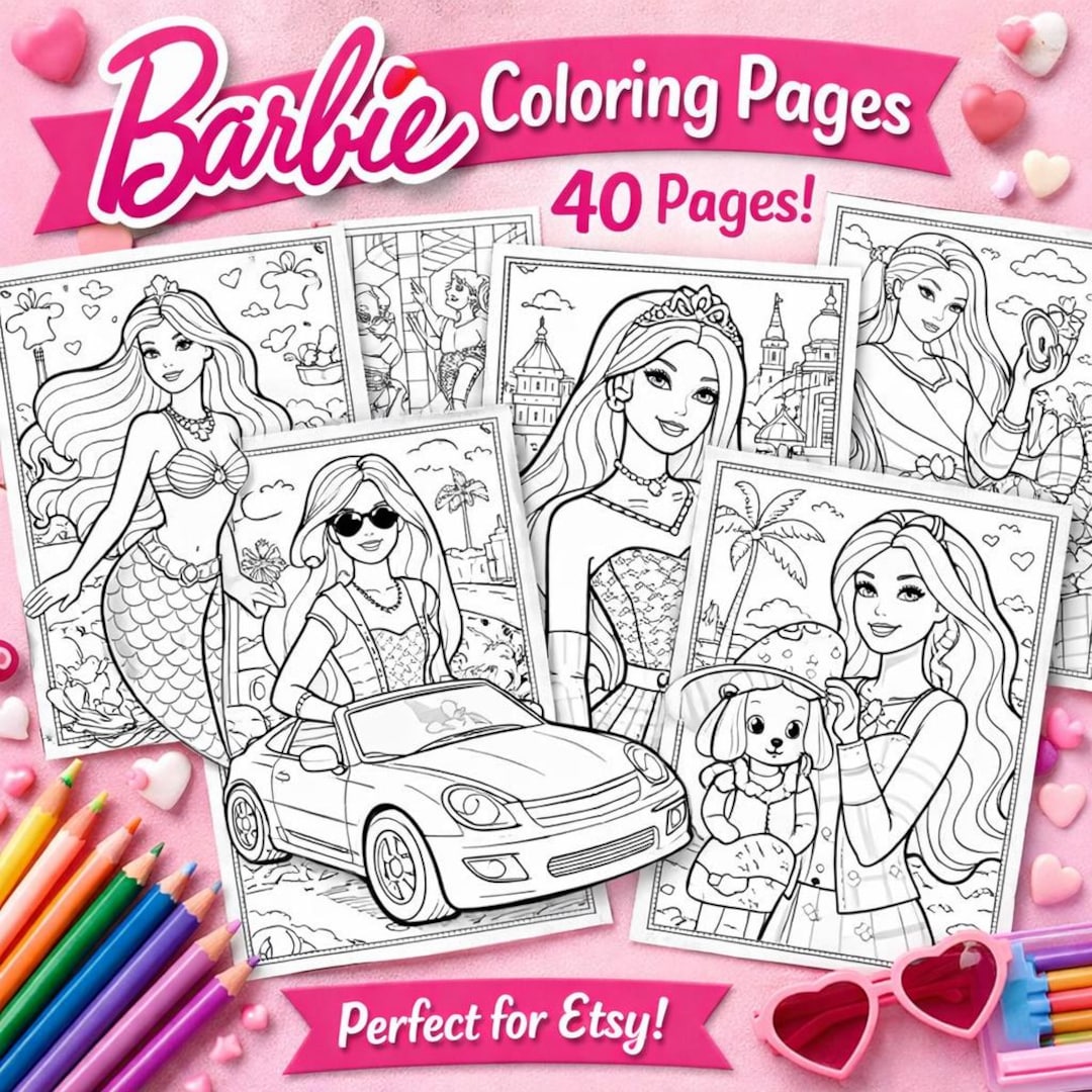 Coloring Math Barbie Barbie Color by Number Pages, Mystery Coloring Book, Kids Adults ...