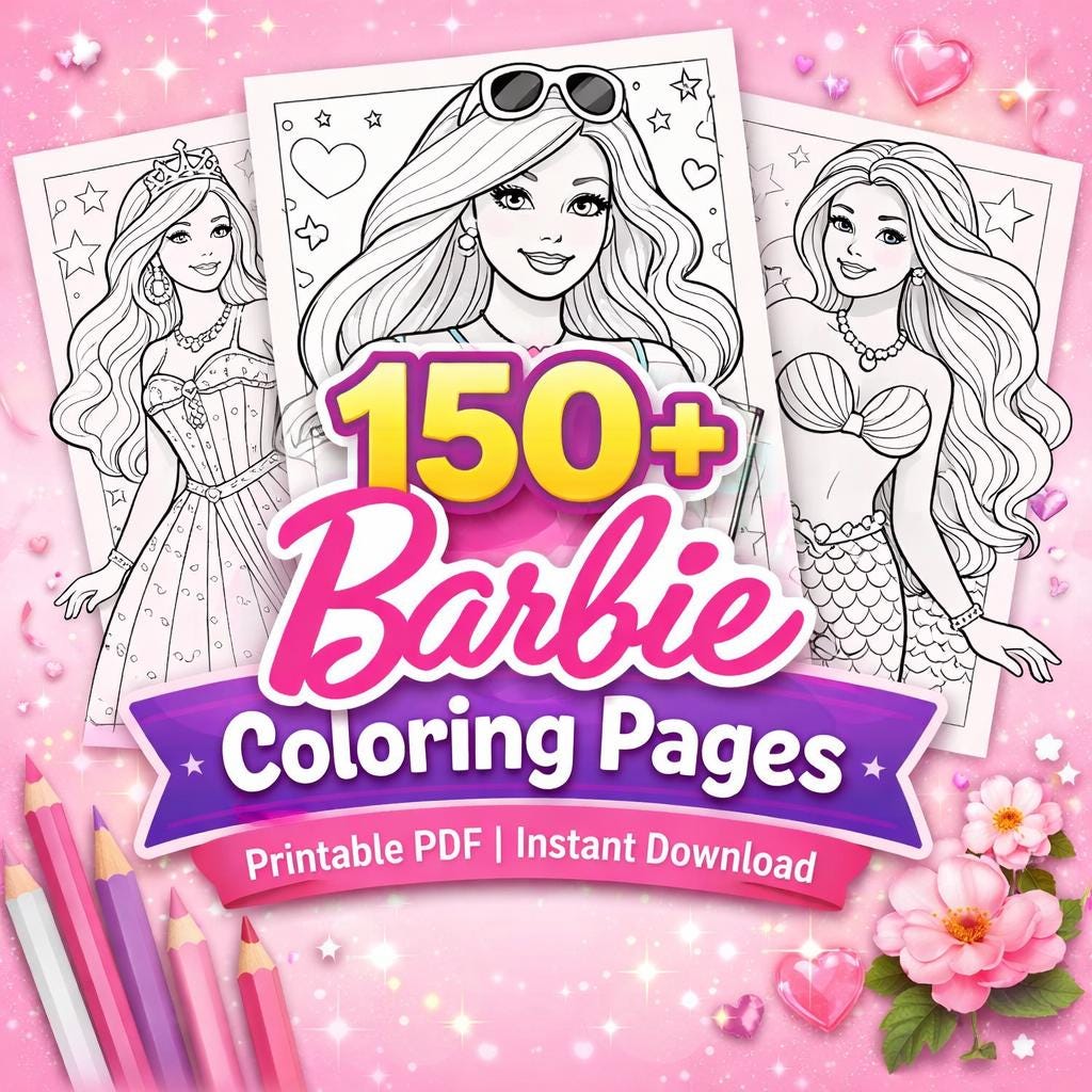 Barbie coloring - Etsy 日本