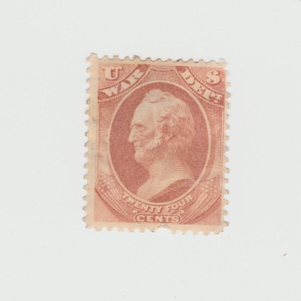 Unused 1873 Twenty Four Cent War Dept US Postage Stamp O91