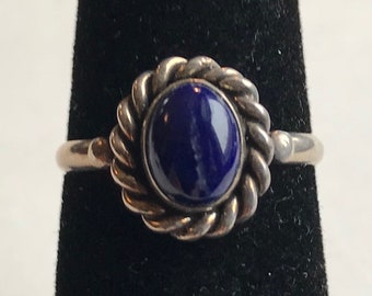 Sterling Silver Purple Stone Ring-Size 7