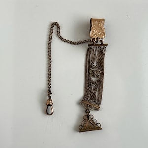Vintage Gold Filled Pocket Watch Fob And Chain