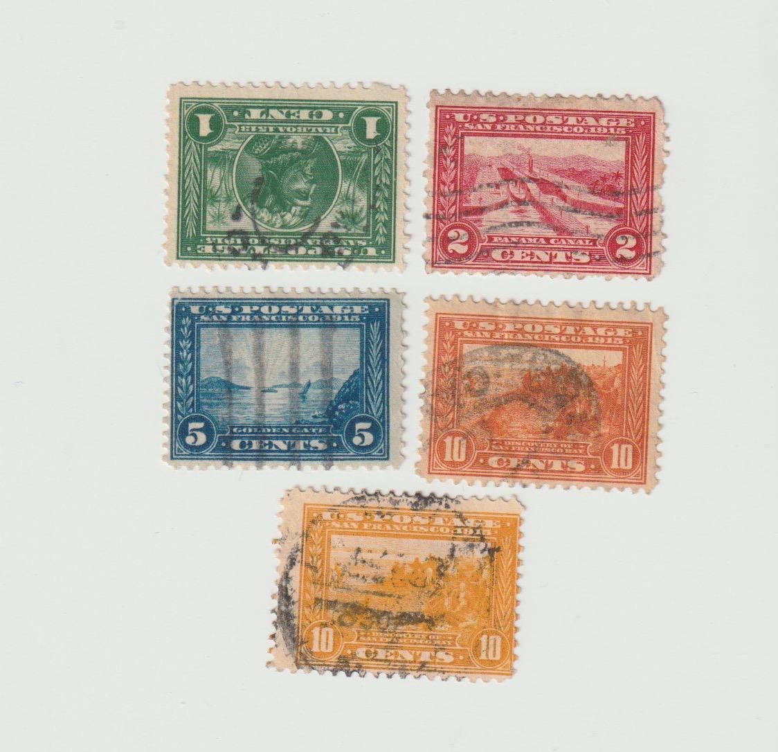 1913 Panama-pacific Commemorative US Postage Stamps 397-400A - Etsy
