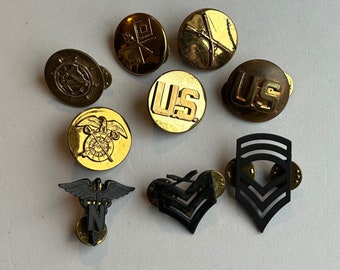 Nine US Military Medals/Pins