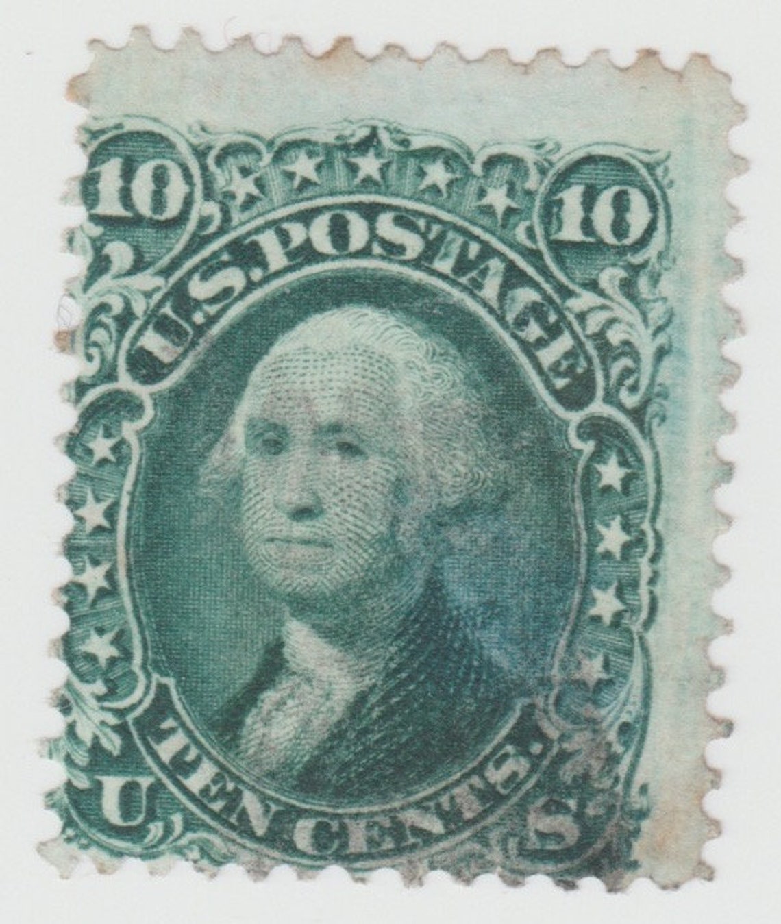 10 Cent Washington 1862 US Postage Stamp Etsy