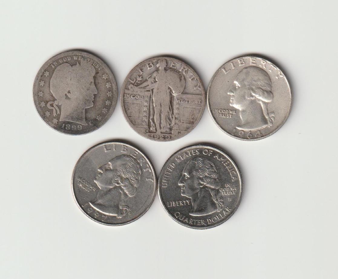 100 Years of Quarters, Standing Liberty, Barber and Washington Quarters - Etsy 100-years-of-quarters-standing-liberty-barber-and-washington-quarters-etsy