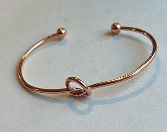 Wire Knot Copper Cuff Bracelet