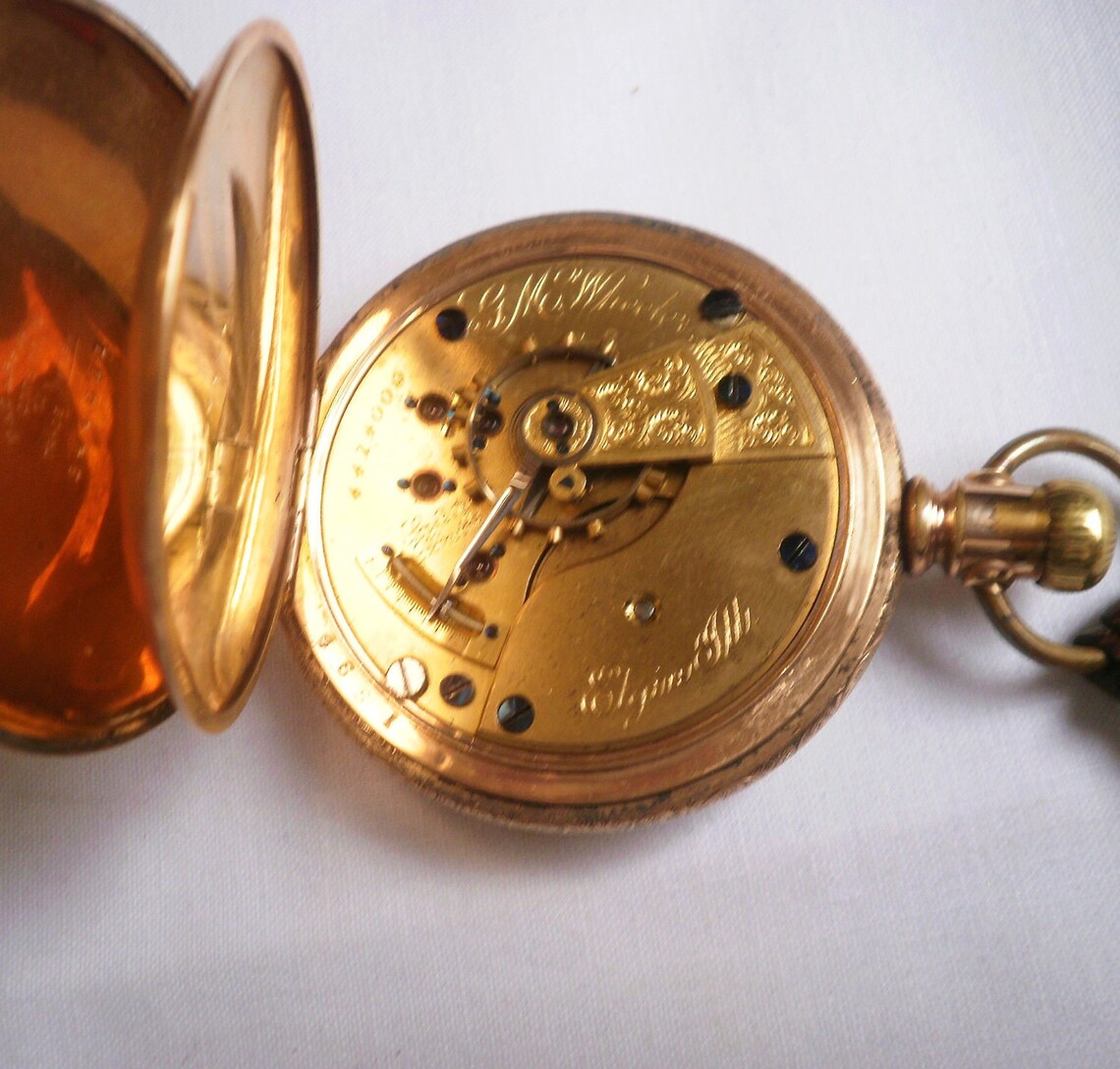 Vintage Elgin Natl Watch Co. Pocket Watch Etsy