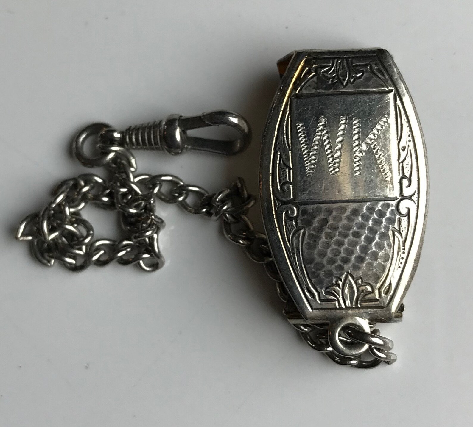 Vintage Silver Belt Loop Pocket Watch Chain Etsy