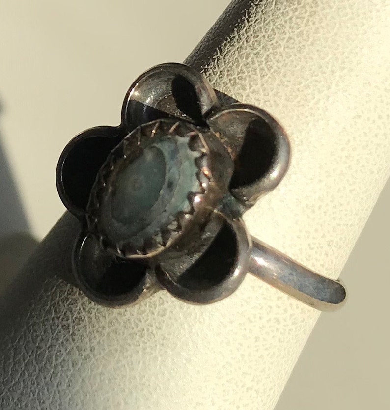 Sterling Silver Abalone Ring-Size 6 12