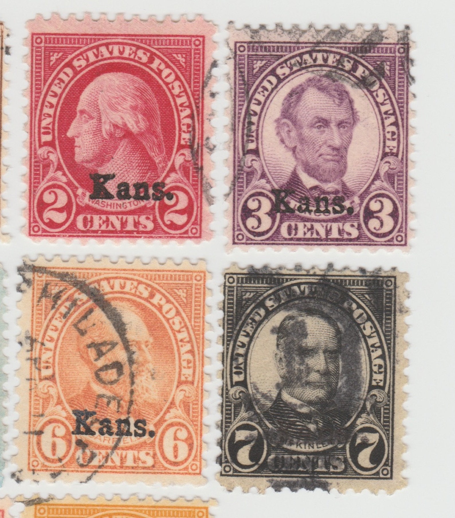 1929 Kansas Overprints US Postage Stamps 658668 Etsy
