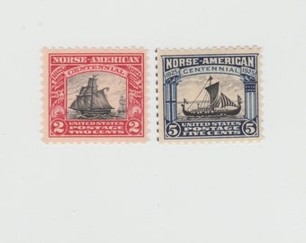 1925 Mint Norse-American US Postage Stamps 620-621