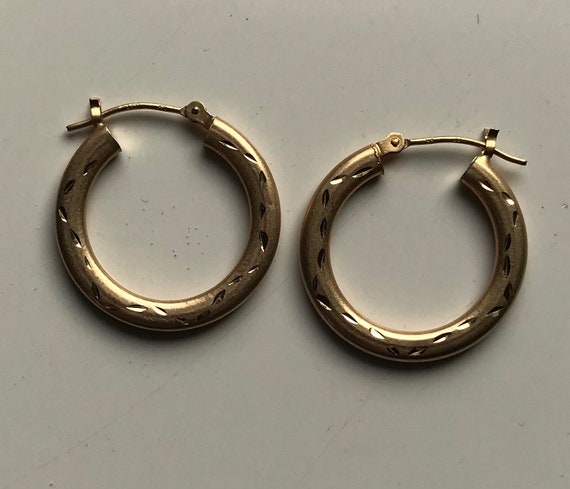 14 K Gold Hoop Earrings