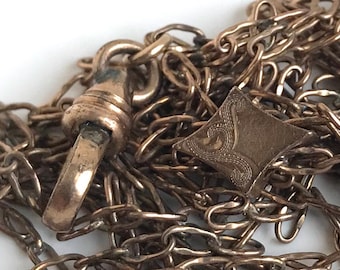 Gold Filled 24 Inch Double Pocket Watch Chain With Slide