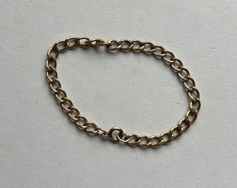 Vintage 12K Gold Filled Chain Bracelet 7.25 Inches