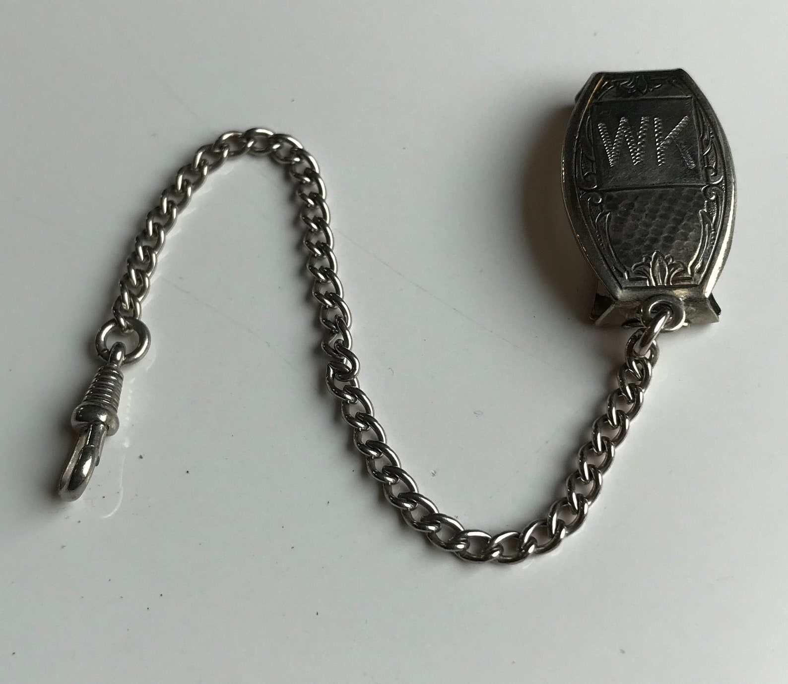 Vintage Silver Belt Loop Pocket Watch Chain Etsy