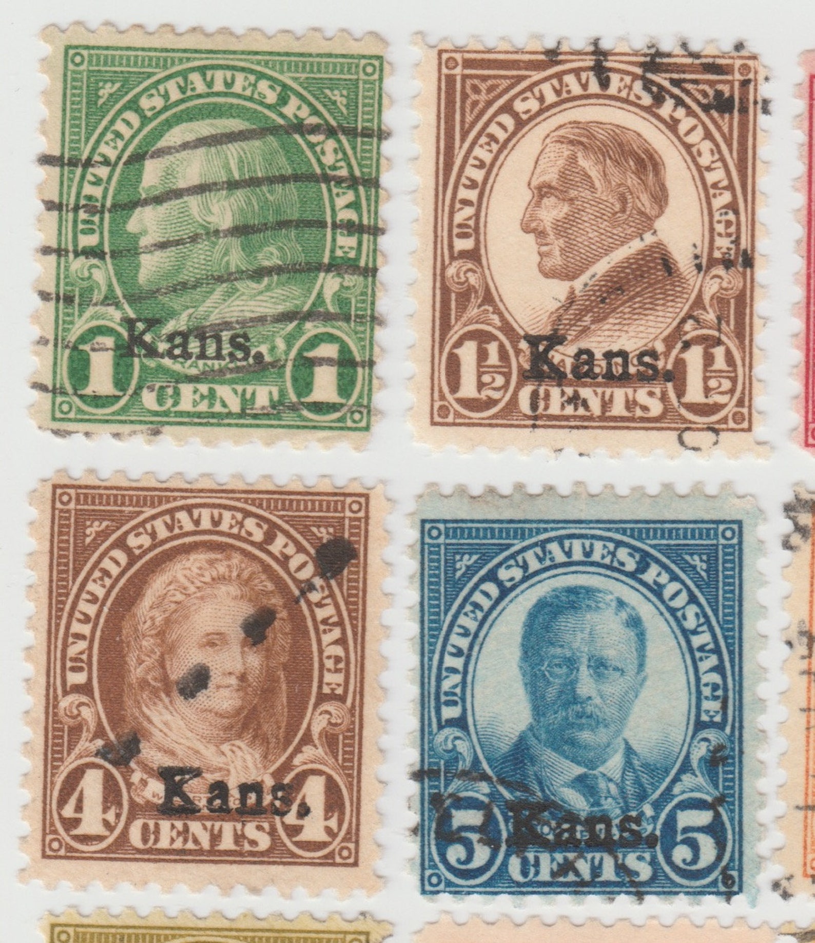 1929 Kansas Overprints US Postage Stamps 658668 Etsy