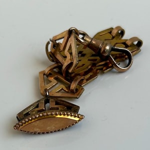 Vintage Gold Filled Pocket Watch Fob And Chain