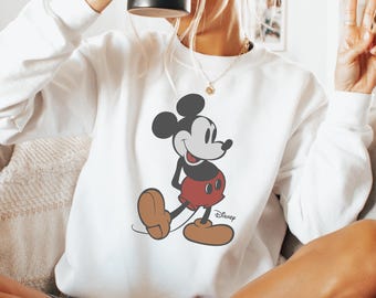 Disney Vintage Mickey Mouse Sweatshirt, Vintage Disney Mickey Mouse Shirt, Disneyworld Holiday Vacation Sweatshirt, Disney Retro Sweater
