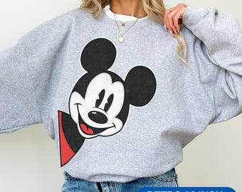 Retro Mickey Mouse Shirt, Disneylan Mickey Sweatshirt, Vintage Mickey Mouse Tee, Disney Lover Gift Disneyworld Vacation Sweat