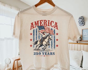 Comfort Colors USA Shirt America 250th Anniversary Gift 250 Years 4th of July Boxy Tee, US 250 Years foj T-Shirt