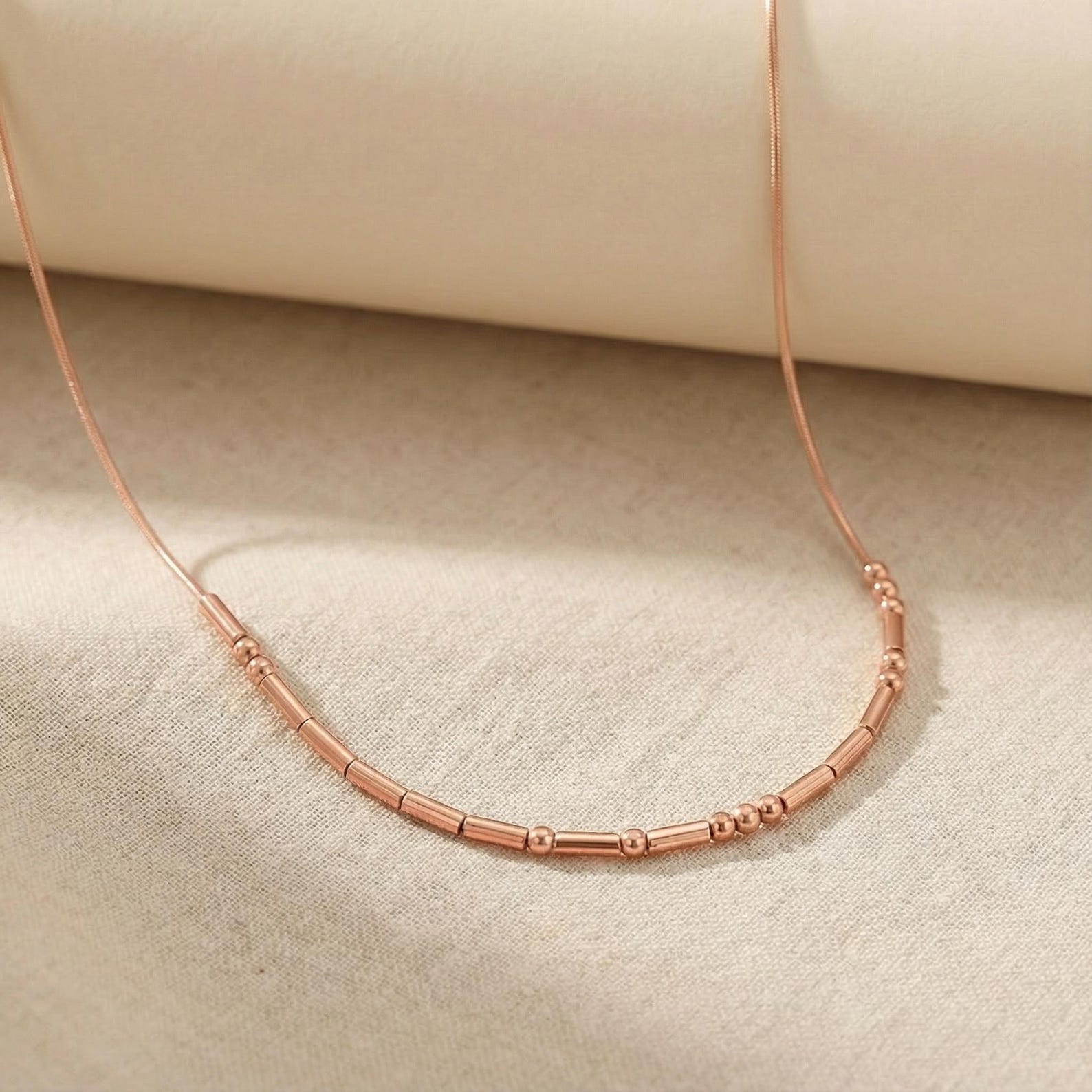 Custom Morse Code Name Necklace, Personalized Hidden Message Jewelry ...