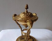 Brass Mantle Decor Goat Head Decorative Censer Bowl