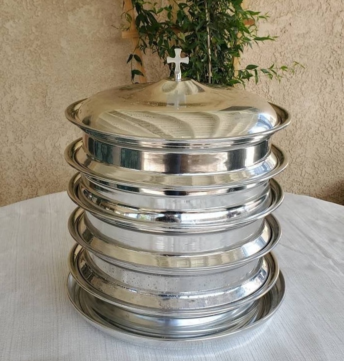Vintage Five Tier Communion Aluminum Metal Trays Etsy