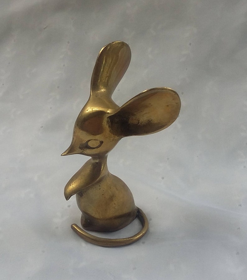 Brass Mouse Paperweight Etsy