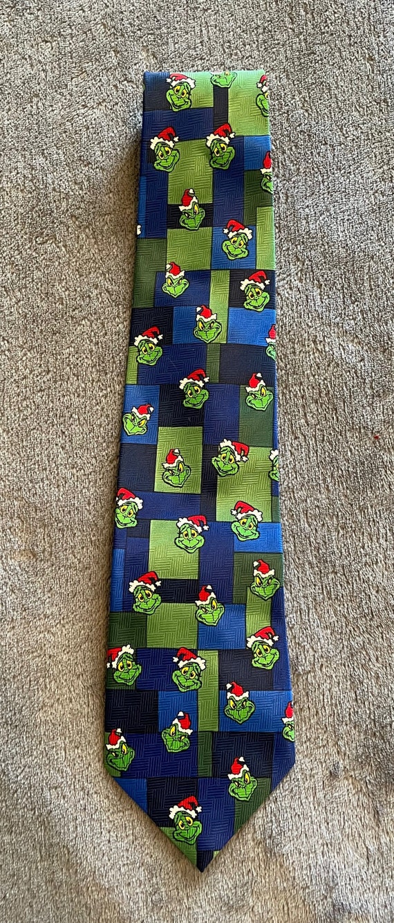 Vintage Dr Seuss Grinch Necktie - image 1