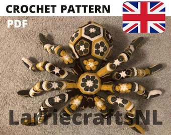 Crochet Giant Spider Pattern: African Flower Tarantula (PDF Pattern)