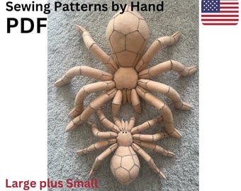 Tarantula Sewing Pattern PDF: Halloween Spider Toy (English)