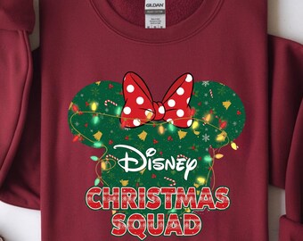 Custom Disney Christmas Squad Shirt, Matching Disney Christmas Family Shirt, Disneyland Christmas Shirt, Christmas Crew, Custom Disney Shirt
