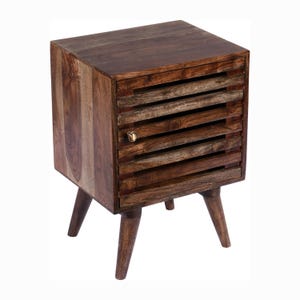 Solid Wood Bed side table 2 drawer dark brown colour 40x30x50 cm night stand