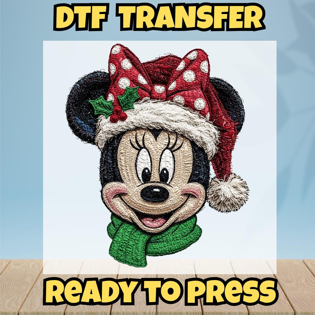 Minnie Christmas Ddtf Transfer, Family Disney Trip Ready to Press ...