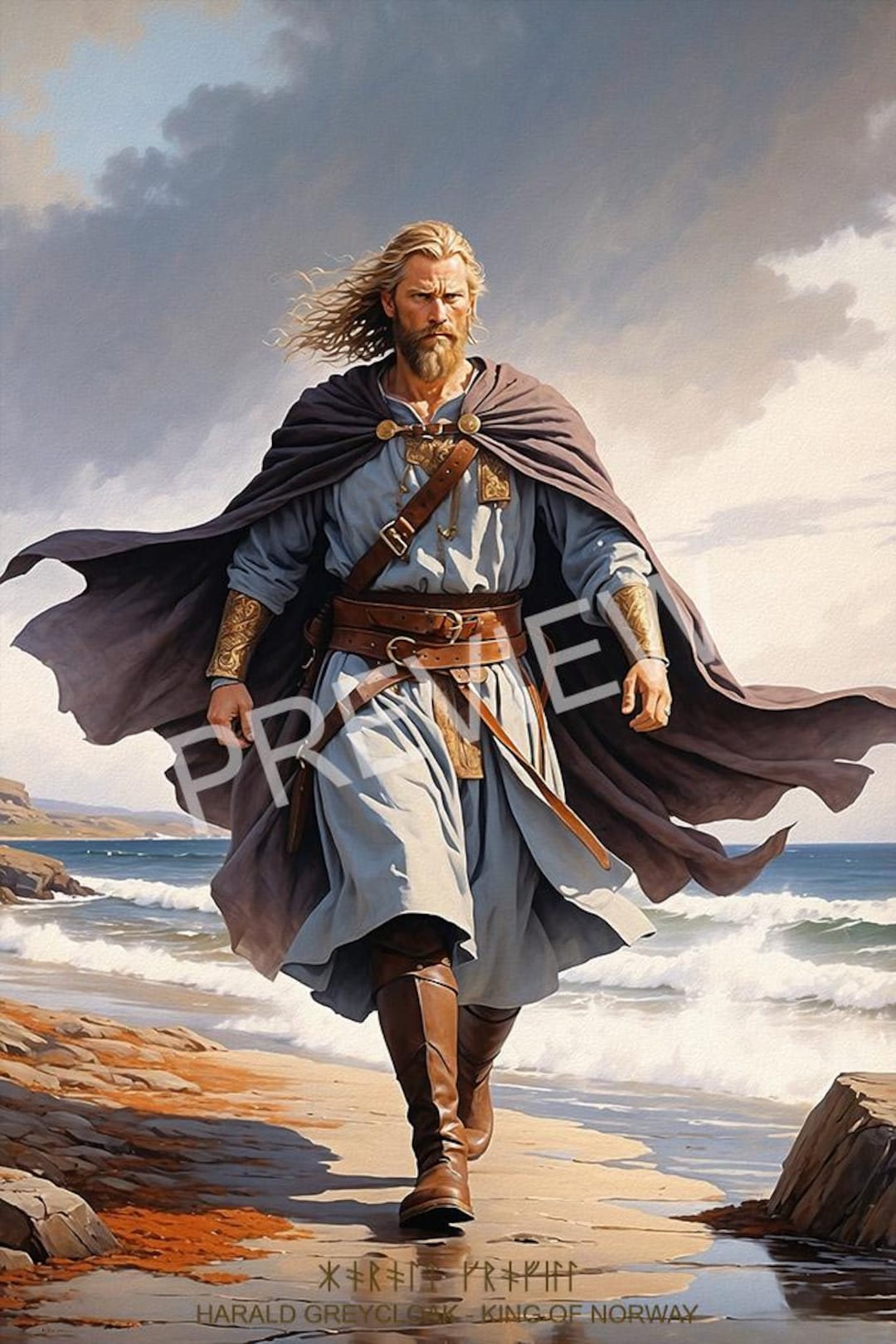 Harald Greycloak - King of Norway | 300 DPI 7200×10800 - Etsy