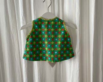 Green Hearts et Clover Robe nouveau-né ou bébé vintage Top 3-6M